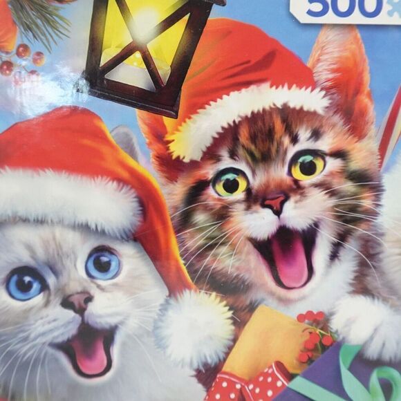 Ceaco 500 Piece Jigsaw Puzzle Selfies Cats Christmas Party - Picture 7 of 8